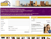 Tablet Screenshot of columbuschildcare.com